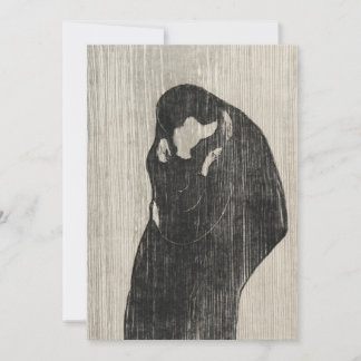 Vintage The Kiss IV by Edvard Munch Art Love Invitation