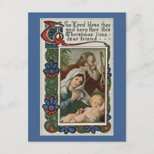 vintage The Lord bless thee Postcard