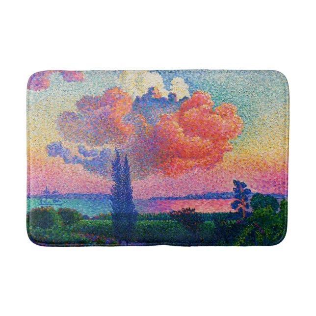 Vintage The Pink Cloud (1896) painting Bath Mat (Front)