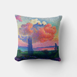Vintage The Pink Cloud (1896) painting Cushion