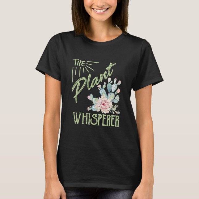 Vintage The Plant Whisperer Cactuss T-Shirt (Front)