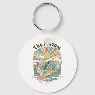 Vintage The Poconos Pennsylvania Mountains Hiking  Key Ring