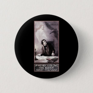 Vintage The Raven Theatrical 6 Cm Round Badge