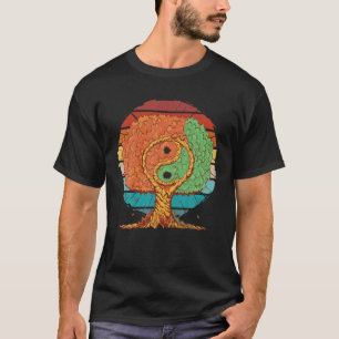 Vintage The Tree Of Life With The Yin-Yang Symbol, T-Shirt