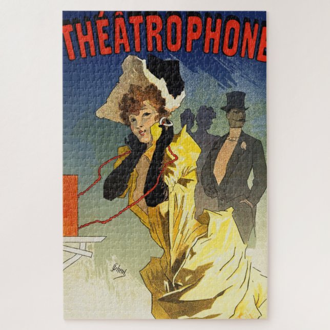 Vintage Theater Advertising Poster Art Painting Jigsaw Puzzle (Vertical)