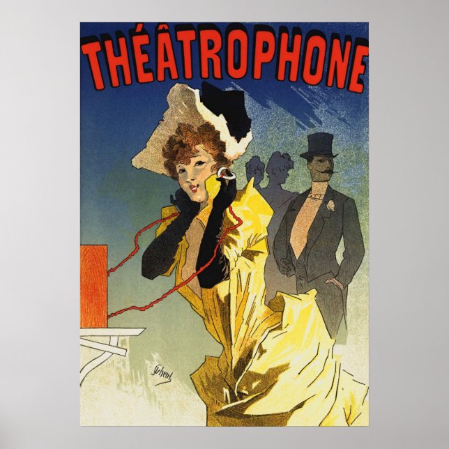 Vintage Theatre Advertising Poster Art Painting (Front)