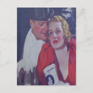 Vintage Theatre Date Postcard
