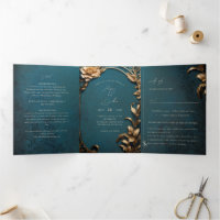 Vintage Theatre-Inspired Tri-Fold Wedding