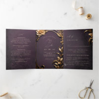 Vintage Theatre-Inspired Tri-Fold Wedding