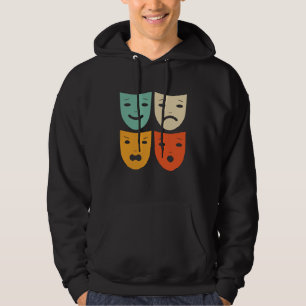 Vintage Theatre Masks Theatre Actress Drama Actor Hoodie