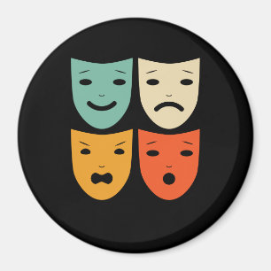 Vintage Theatre Masks Theatre Actress Drama Actor Magnet