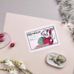 Vintage Themed Christmas Cheers Girls Winter Holiday Card<br><div class="desc">This Vintage Themed Retro Christmas Winter Pink,  Green and Red Holiday Card with two girls going and Christmas wishes will be perfect for your holiday greeting. You can also find other designs in this stile in my store.</div>