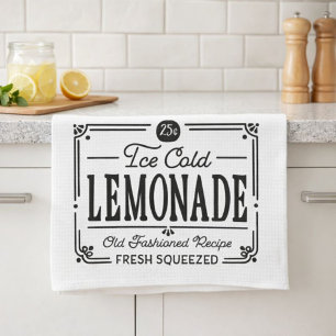 Vintage Themed Fresh Lemon Tea Towel