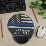 Vintage Thin Blue Line Personalised Police Officer Gel Mouse Pad<br><div class="desc">Introducing our Police Officer Supplies collection, designed specifically for law enforcement officers and departments across the country. We proudly carry a variety of items, adorned with the Thin Blue Line Flag and the American Flag, to showcase your dedication to serving and protecting your community. Our vintage-inspired products, made with faux...</div>