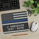 Vintage Thin Blue Line Personalised Police Officer Mouse Pad<br><div class="desc">Introducing our Police Officer Supplies collection, designed specifically for law enforcement officers and departments across the country. We proudly carry a variety of items, adorned with the Thin Blue Line Flag and the American Flag, to showcase your dedication to serving and protecting your community. Our vintage-inspired products, made with faux...</div>