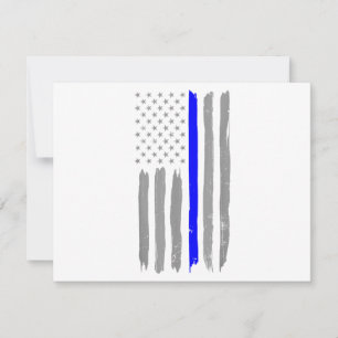 Vintage Thin Blue Line Shirt Police Support USA Fl Holiday Card