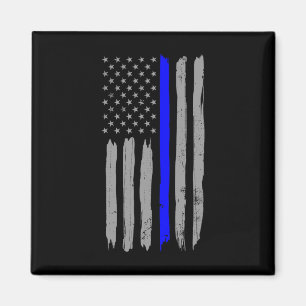 Vintage Thin Blue Line Shirt Police Support Usa Fl Magnet