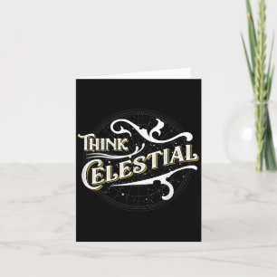 Vintage Think Celestial Inspirational Design For M Card