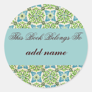 Vintage  "this book belongs to" sticker