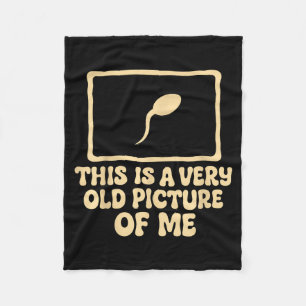Vintage This Is A Very Old Cture Of Funny For Men  Fleece Blanket
