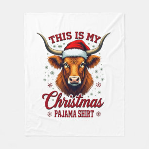 Vintage This Is My Christmas Pajama Shirt Highland Fleece Blanket