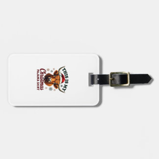 Vintage This Is My Christmas Pajama Shirt Highland Luggage Tag