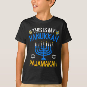 Vintage This Is My Hanukkah Pajamakah Pajama Chanu T-Shirt