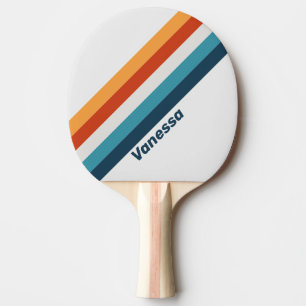 Vintage Thistle Striped with Name Ping Pong Paddle