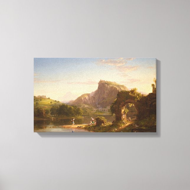 Vintage Thomas Cole Italian Sunset Canvas Print (Front)