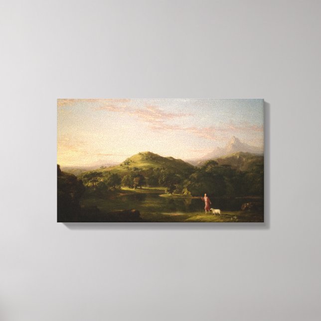 Vintage Thomas Cole The Good Shepherd Canvas Print (Front)