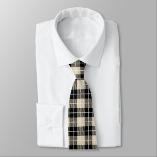 Vintage Thomson Camel Tartan Plaid Pattern Tie