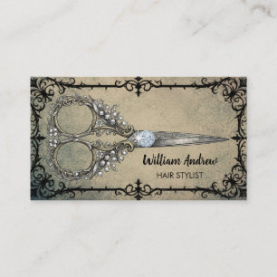 Vintage Thorn Scissor Hair Stylist Business Card