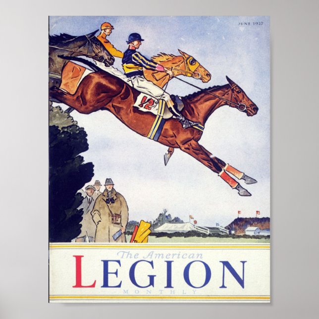 Vintage thoroughbred race horses poster (Front)