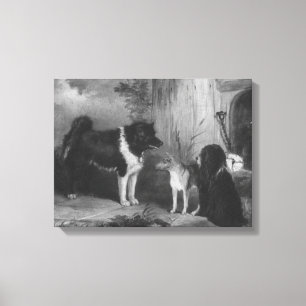 Vintage Three Dogs Thomas Musgrave Joy Canvas Print