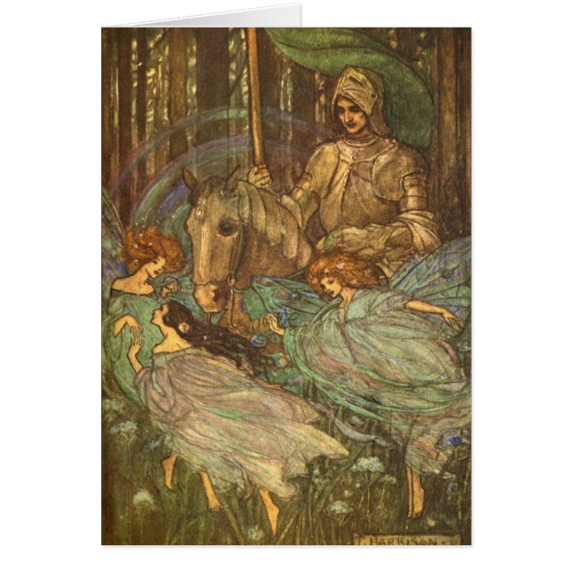 Vintage - Three Maidens and a Knight, (Front)