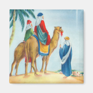 Vintage Three Wise Men Square Magnet