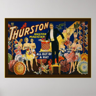 Vintage Thurston, Master Magician Poster