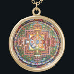 Vintage Tibetan Tantric Buddhism Mandala Gold Plated Necklace<br><div class="desc">Vintage Tibetan Tantric Buddhism Mandala Design. Makes a beautiful,  meaningful,  blissful gift for buddhists.</div>