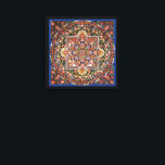 Vintage Tibetan Tantric Buddhism Mandala Wall Deco Canvas Print<br><div class="desc">Vintage Tibetan Tantric Buddhism Mandala Design. Makes a beautiful,  meaningful,  blissful gift for buddhists. You can customise the background colour(black) to whatever colour you like.</div>