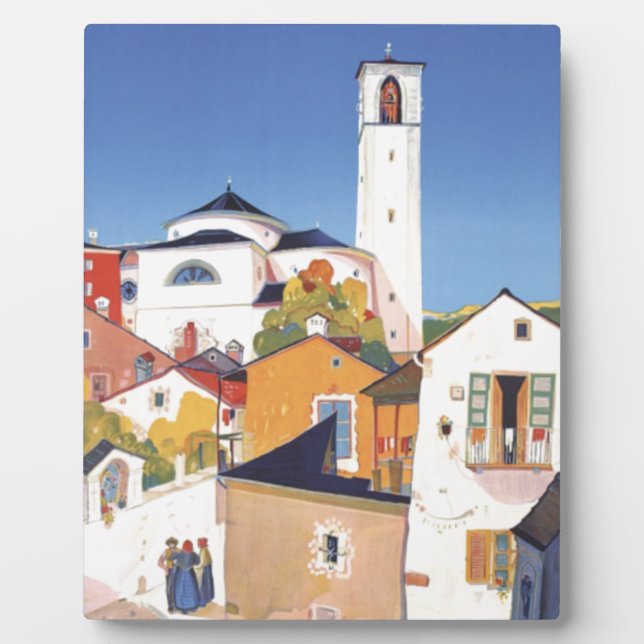 Vintage Ticino Tessin Canton Switzerland Plaque (Front)