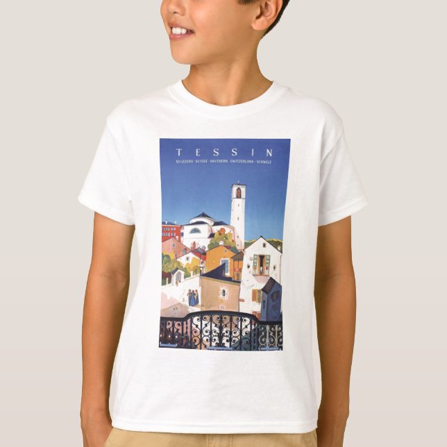 Vintage Ticino Tessin Canton Switzerland T-Shirt (Front)