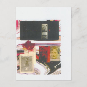 Vintage Ticket and Leaf Post Card