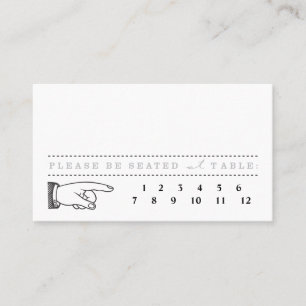 Vintage Ticket - Punch Out Escort Card