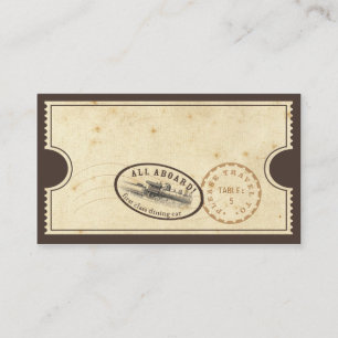 Vintage Ticket - Train Escort Card