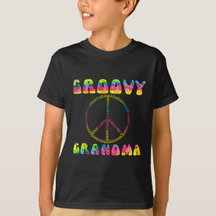 Vintage Tie Dye Peace Sign Groovy Grandma Gift T-Shirt