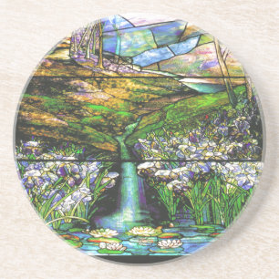 Vintage Tiffany Stained Glass Coaster