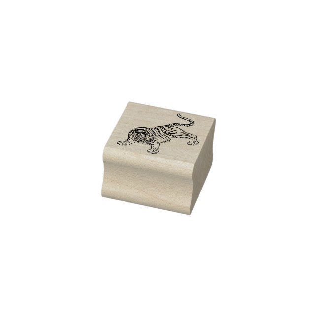 Vintage Tiger Asian Culture Rubber Stamp (Stamp)