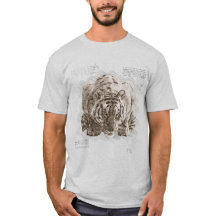 Vintage Tiger Da Vinci Sketch Style