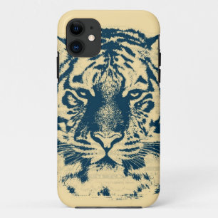 Vintage Tiger Face Close Up Case-Mate iPhone Case