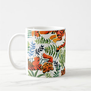 Vintage Tiger Jungle Watercolor Coffee Mug